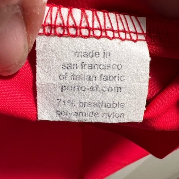 Porto | Red 3/4 Sleeve Blouse Curved Hem‎ Sz 0/US 4 - Picture 4 of 7